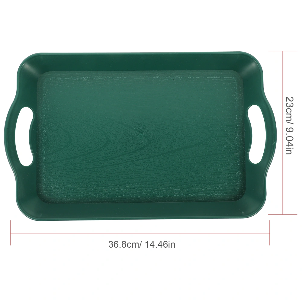 Rectangular Tray With Handles Plastic Serving Tray Dessert Tray Desktop Fruit Plate