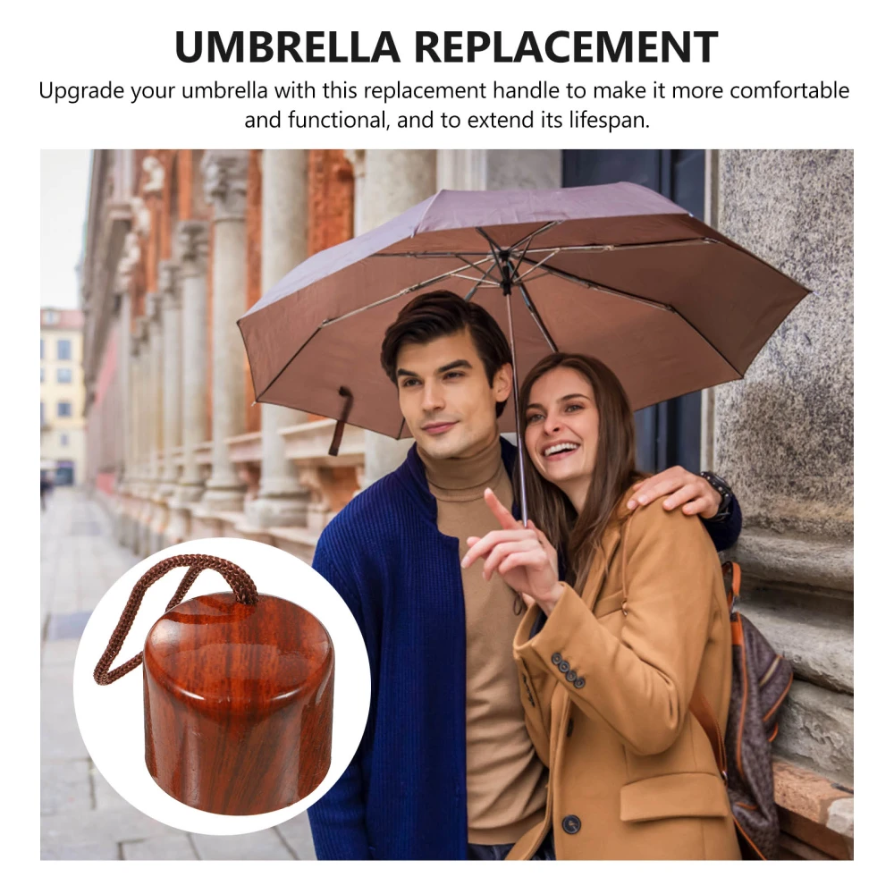 Rain Umbrella Handle Folding Umbrella Handle Imitation Wood Grain Umbrella Grip