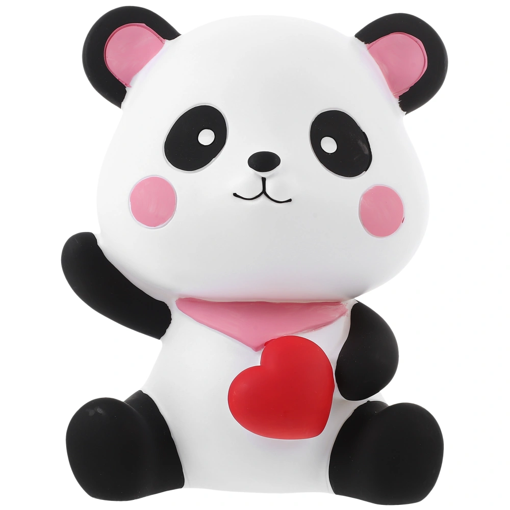 Vinyl Panda Piggy Bank Unbreakable Cartoon Panda Shaped Coin Money Bank