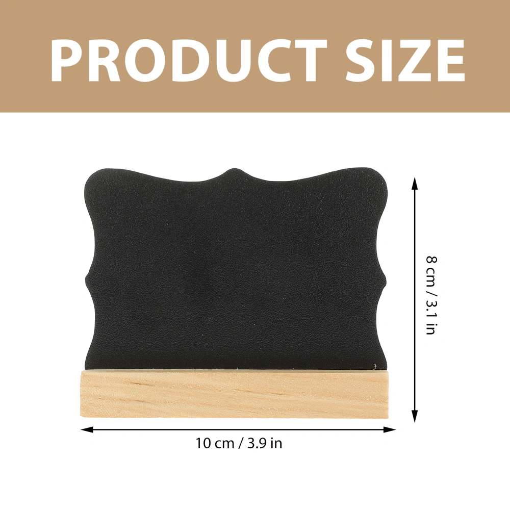 5pcs Wooden Double-side Chalkboard Desktop Mini Blackboard Small Memo Boards