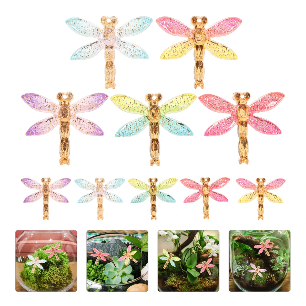 10pcs Tiny Dragonfly Charms Insect Charms Resin Charm Embellishments for Crafting