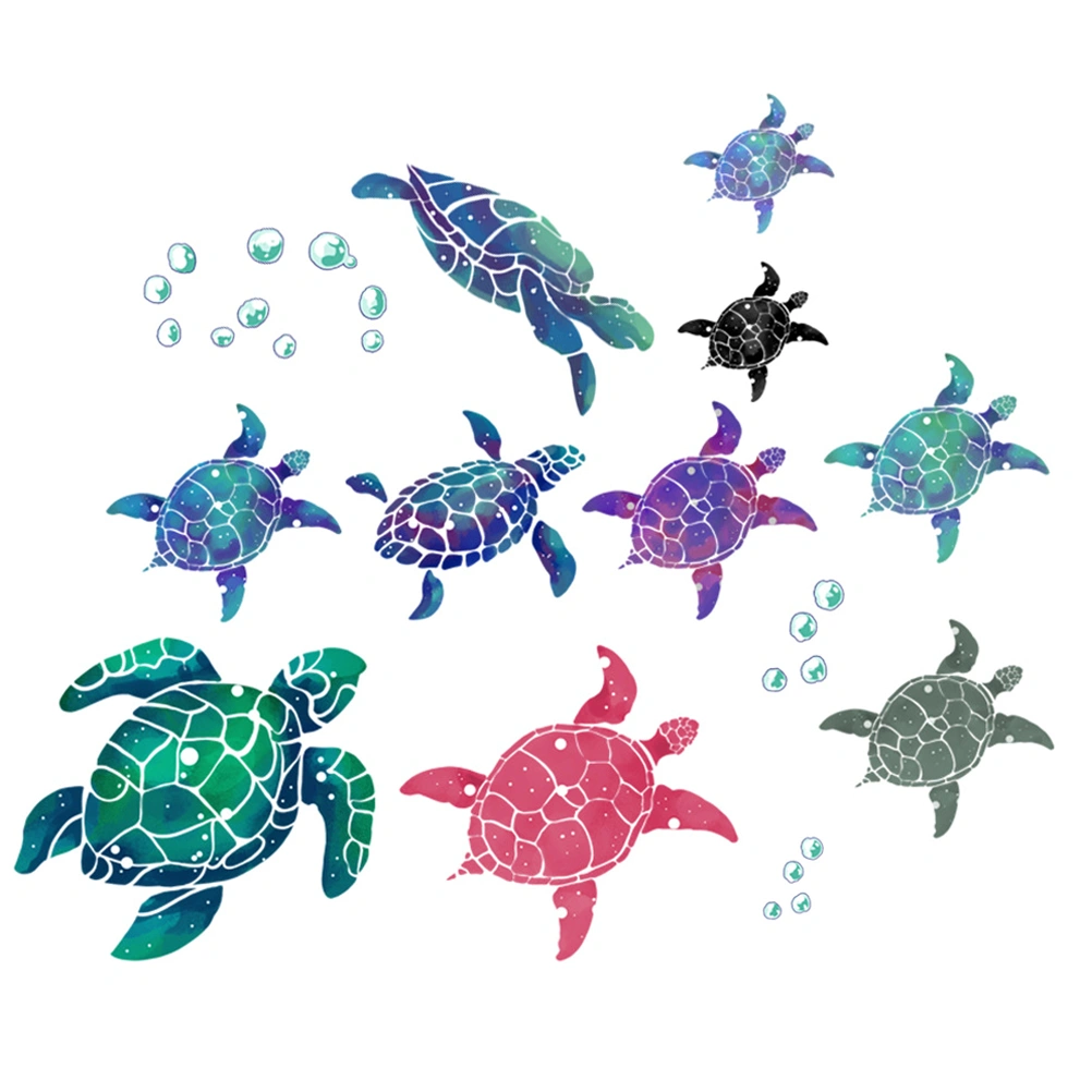1 Set of Sea Turtle Wall Stickers Nursery Wall Decals Sea Turtle Ocean Animal Wall Decals for Nursery