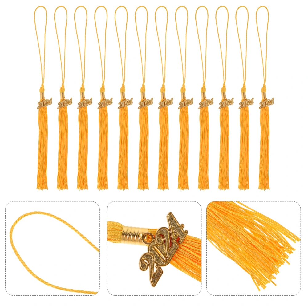 12pcs Graduation Tassels Academic Graduation Cap Tassels Graduation Hat Decors Diy Tassels