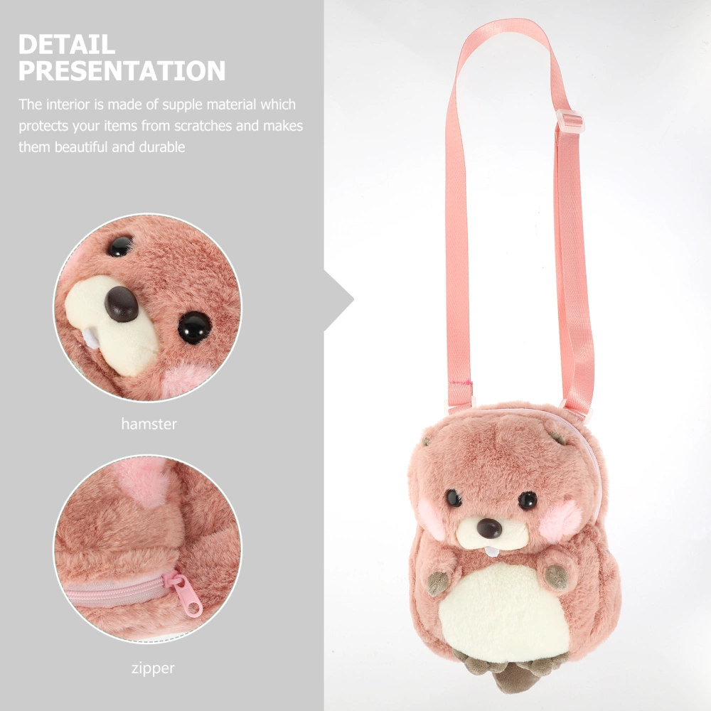 Plush Crossbody Bag Animal Shape Bag Animal Plush Crossbody Purse Decorative Crossbody Bag