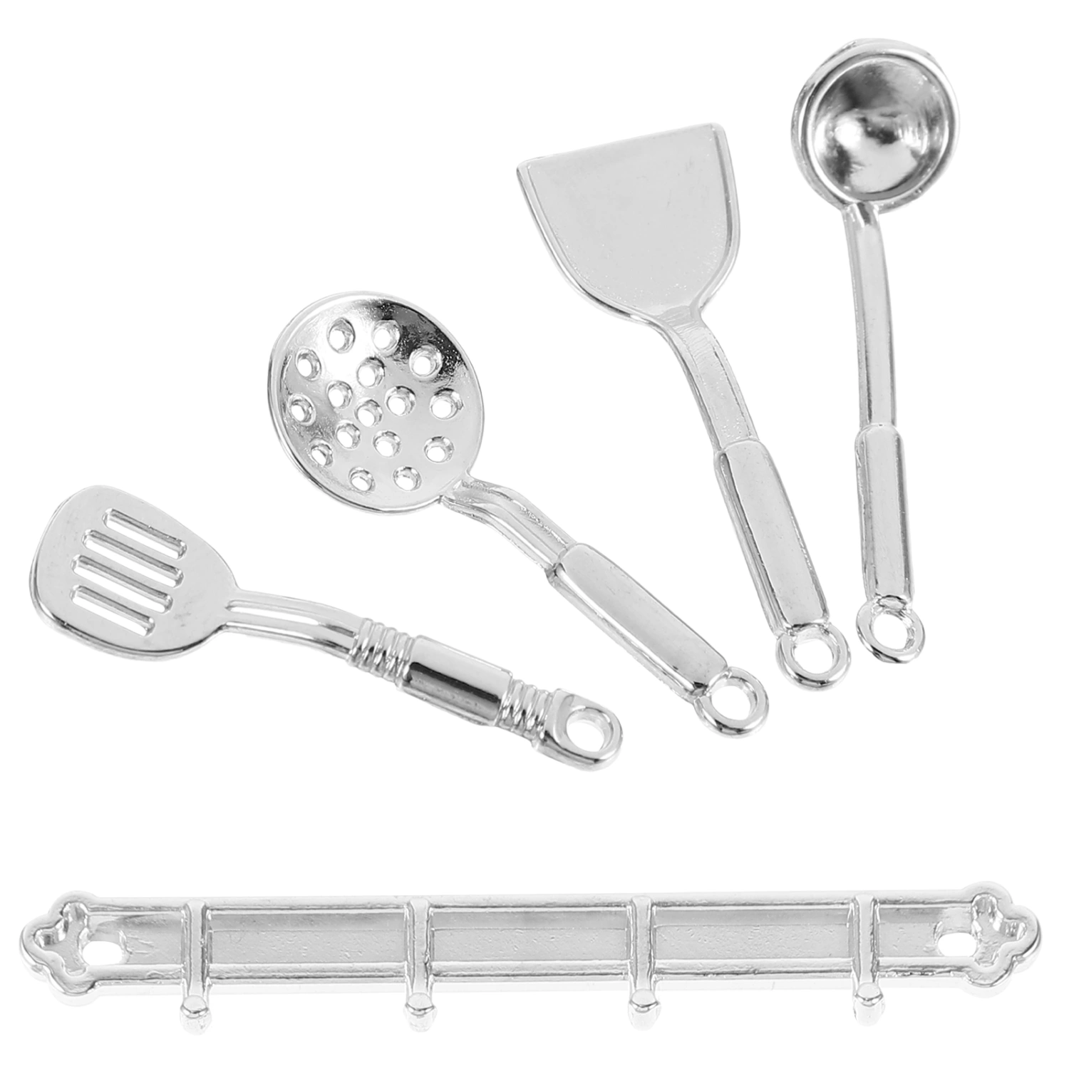 1 Set of Doll House Cooking Utensil Models Miniature Kitchen Utensils Prop Doll House Layout Prop