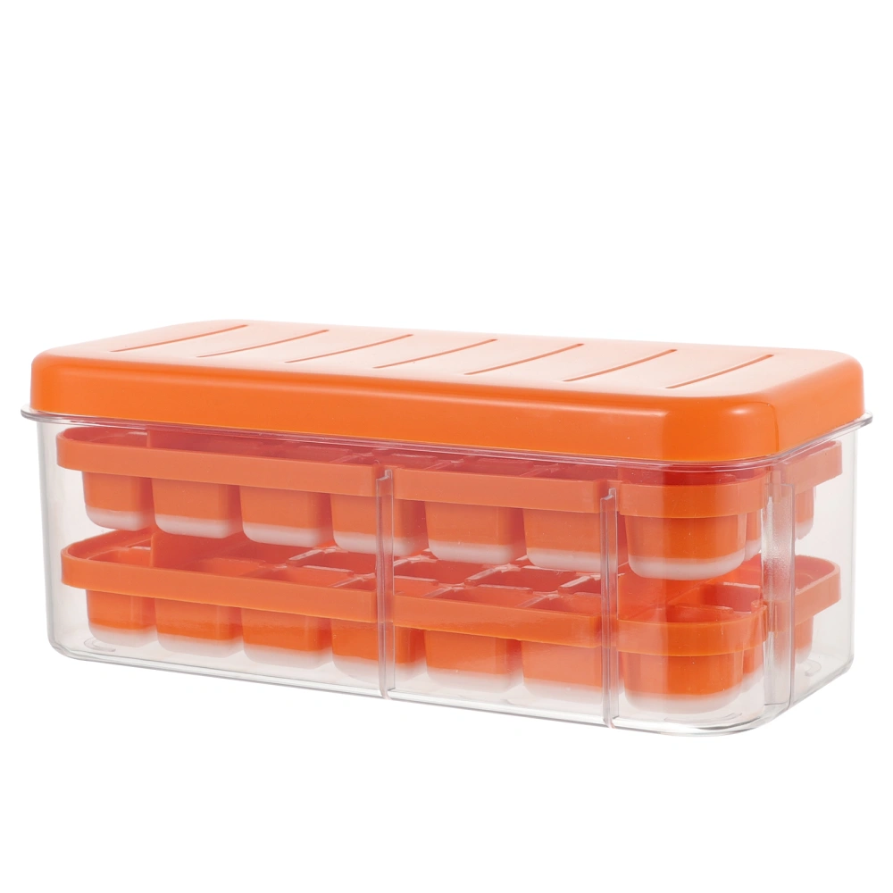 Ice Cube Tray with Lid and Storage Bin Silicone Ice Cube Molds Easy Release Ice Container