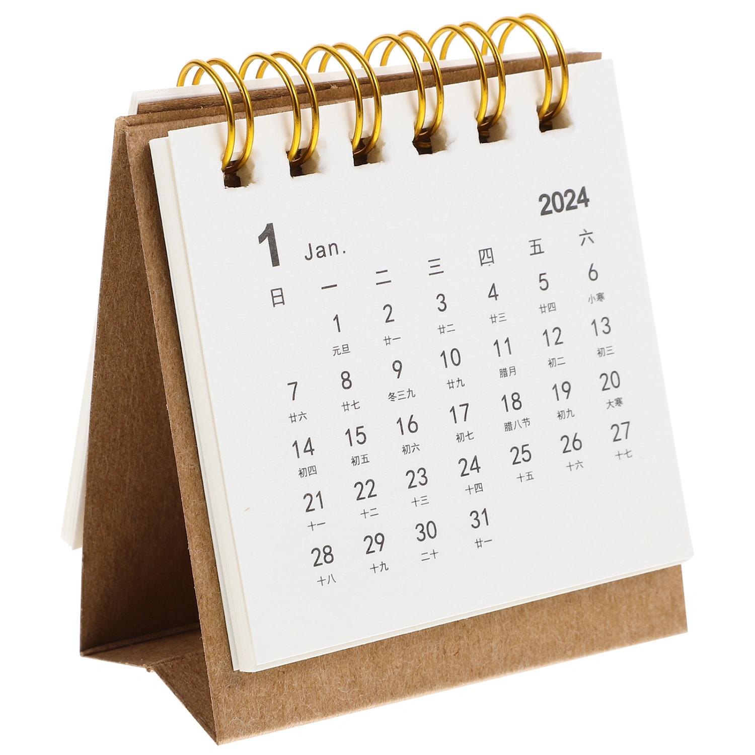 Household Standing Calendar Convenient Desk Calendar Desktop Table Calendar for Office