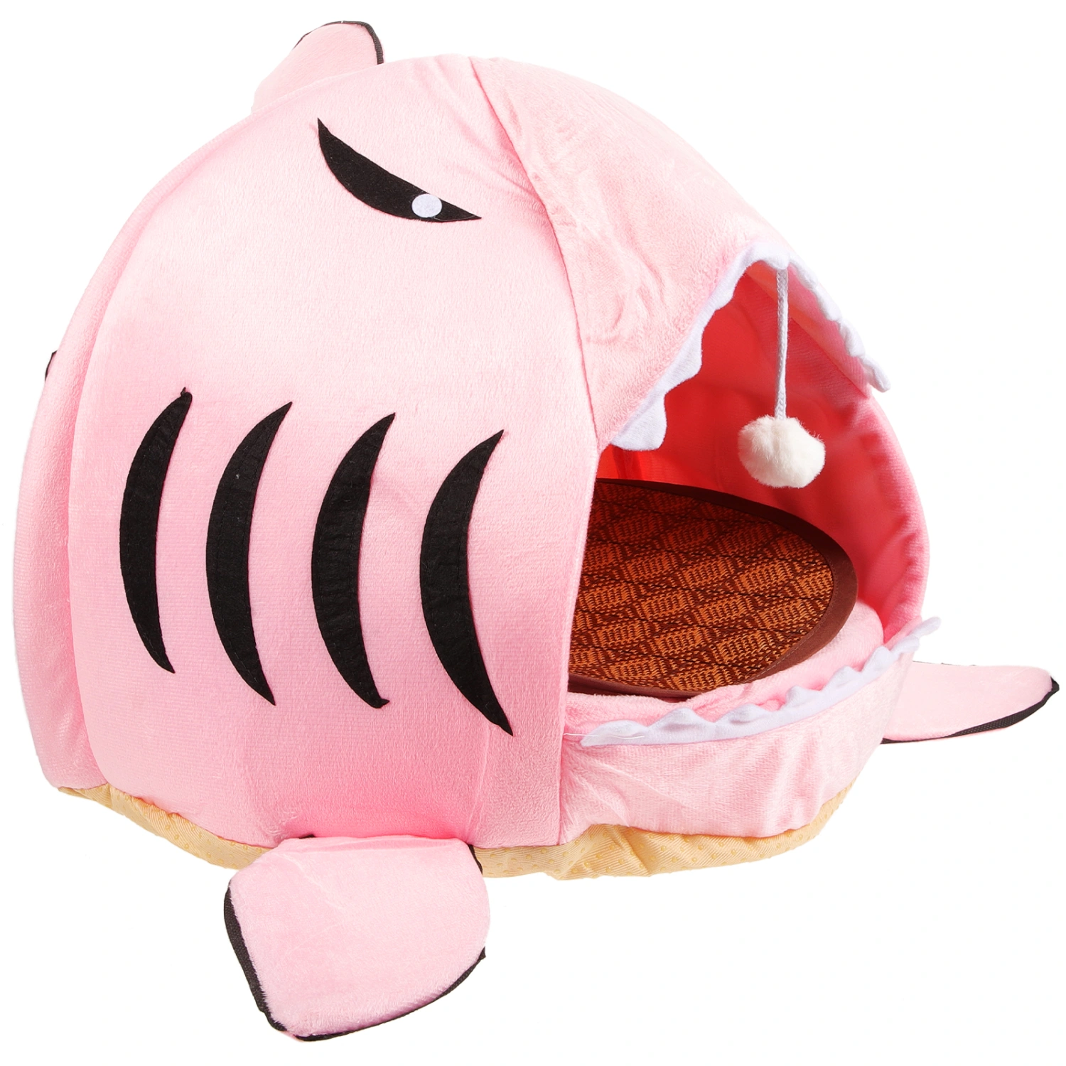 Shark-shaped House Warm Kennel Kitten Bed Inner Cushion Cat Kitten Sleeping House