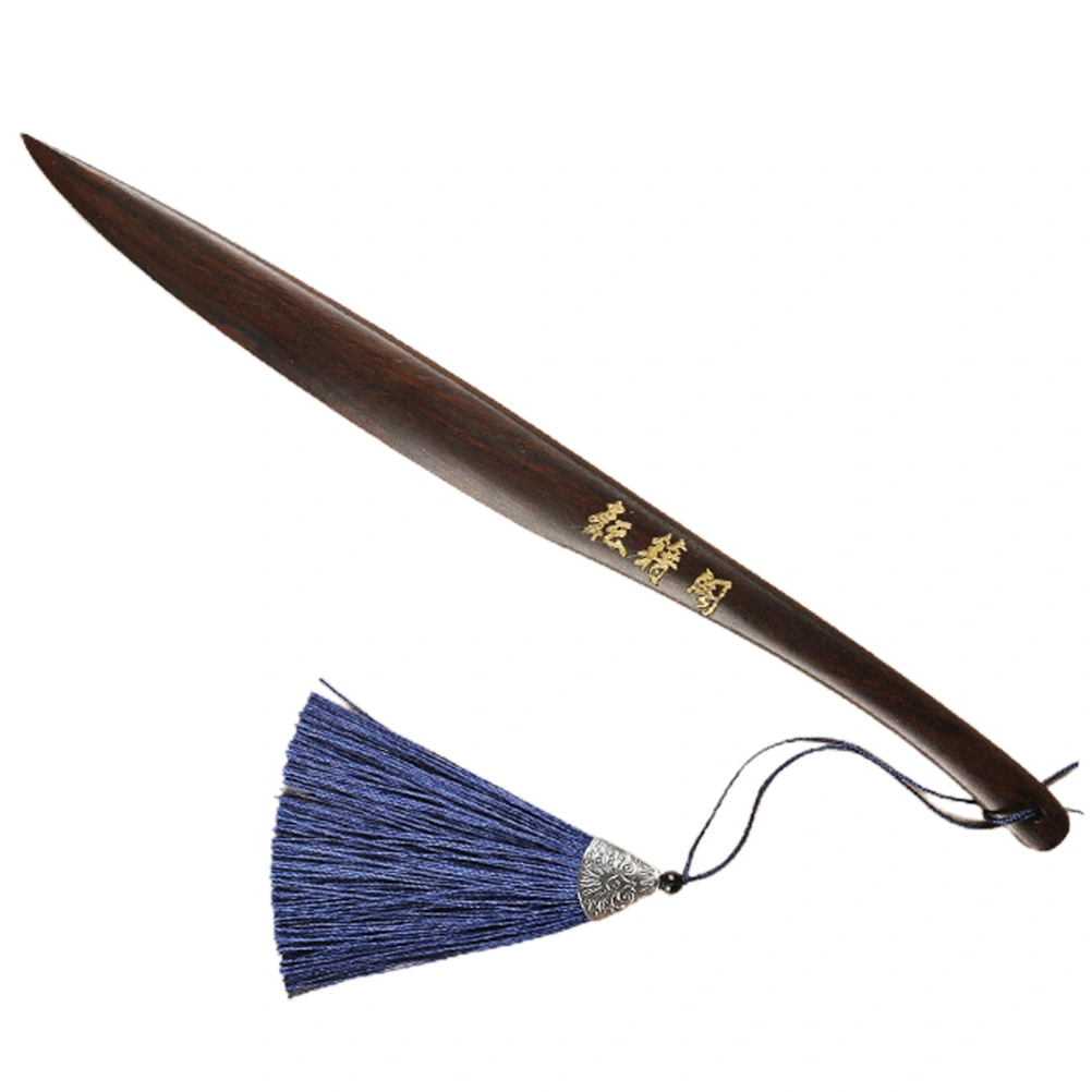 Wooden Chinese Art Paper Cutter Envelope Paper Cutting Tool with tassel