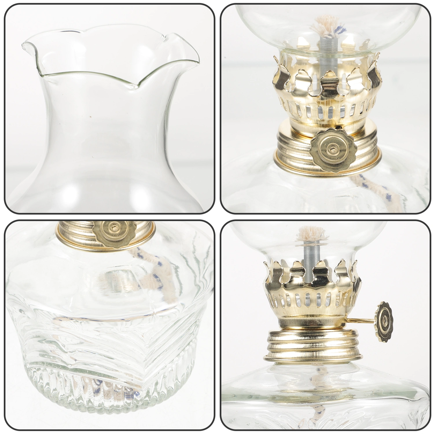 Home Vintage Glass Kerosene Lamp Vintage Glass Kerosene Light Camping Kerosene Lamp