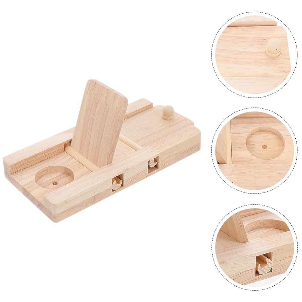 Wooden Hamster Food Foraging Toy Hamster Cage Layout Decor Hamster Food Hidden Toy