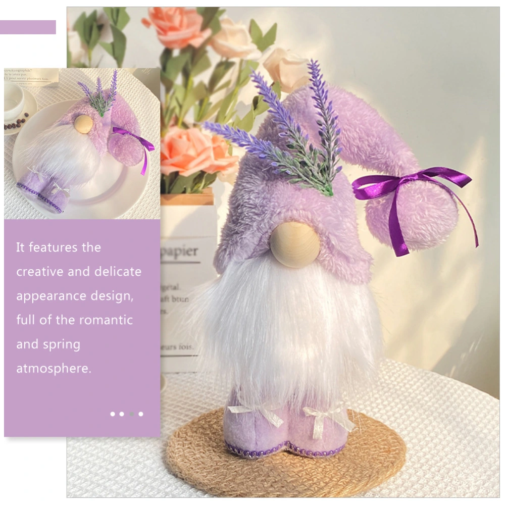 Lavender Gnome Decoration Home Tiered Tray Decor Nordic Style Dwarf Ornament