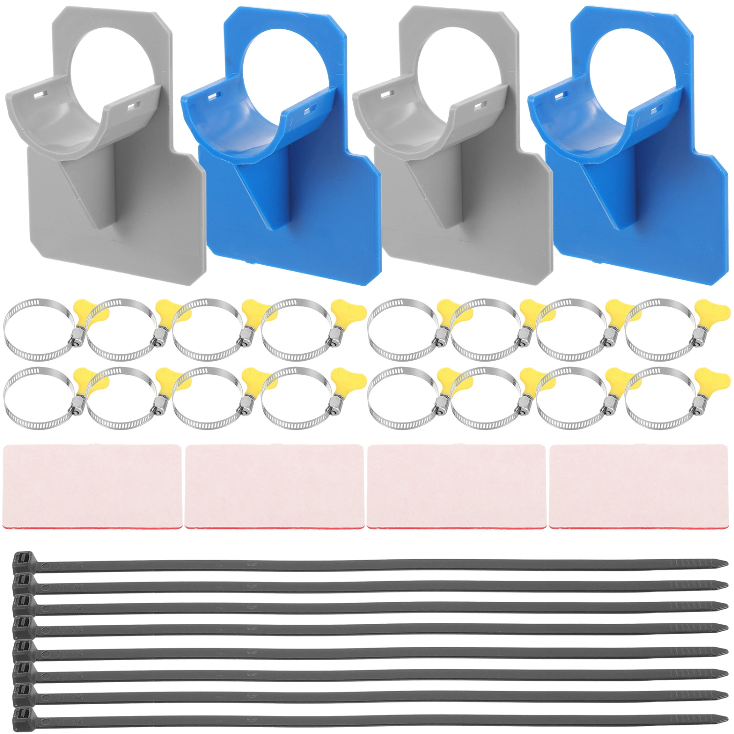 1 Set of Swimming Pool Hose Holder Inflatable Pool Pipe Bracket With Tape And Cable Tie