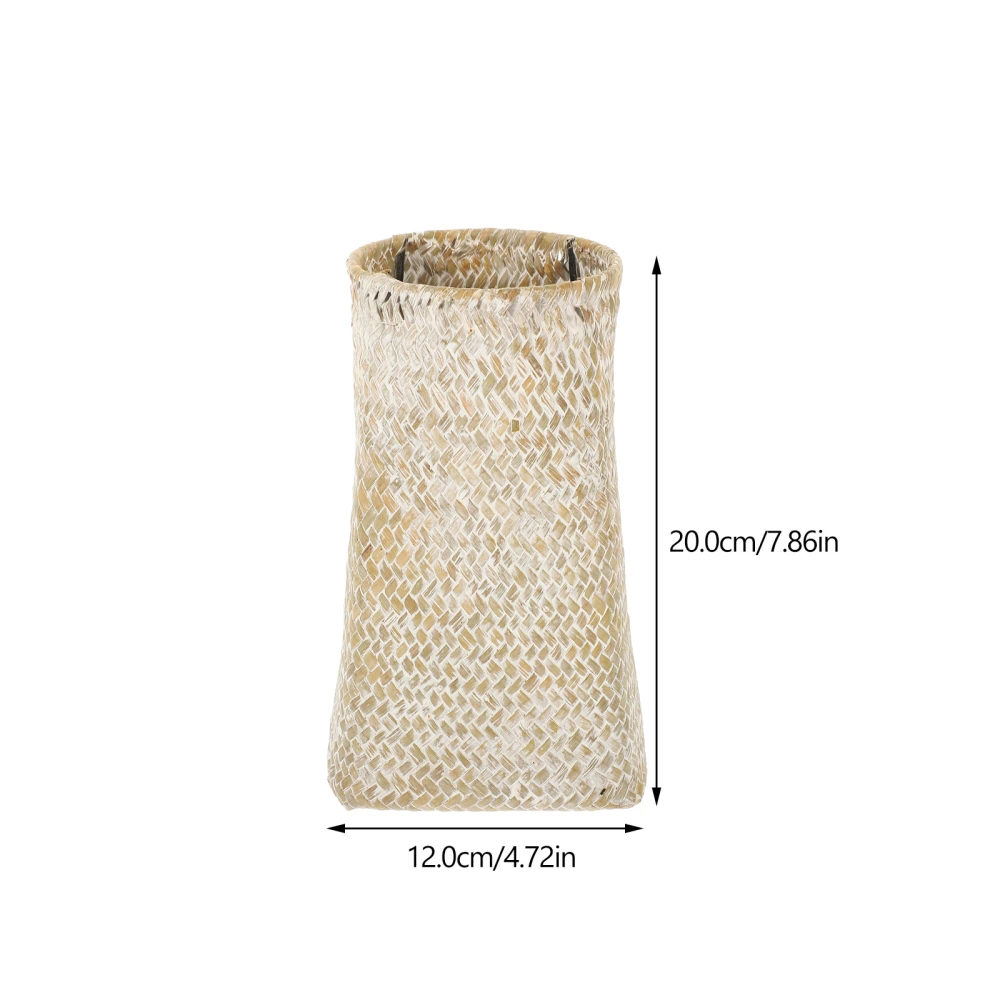 Woven Flower Vase Woven Plant Holder Seagrass Ornament Handmade Flower Vase Dried Flower Vase