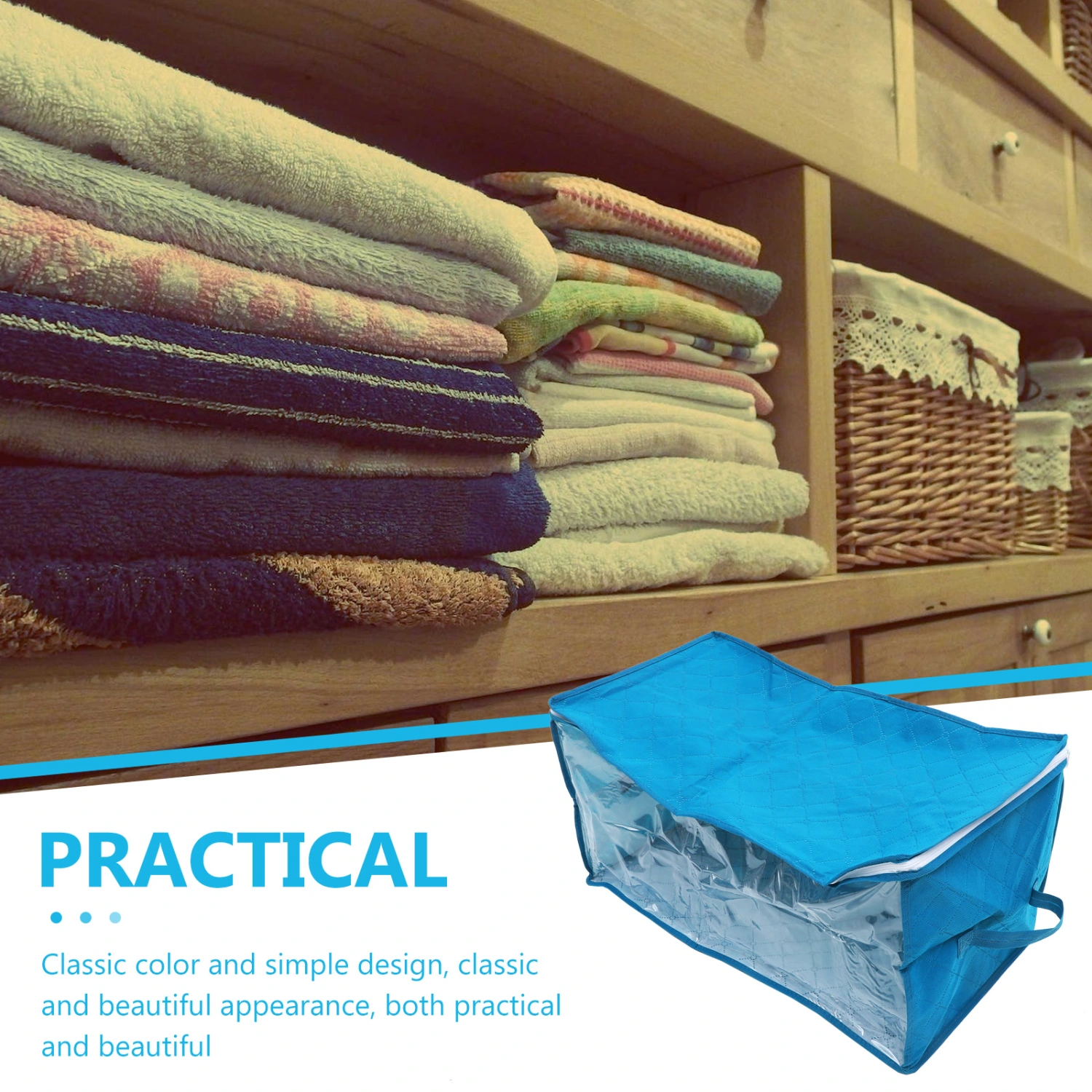 Foldable Quilt Clothes Storage Bag Large Clothes Storage Bag Foldable Closet Organizer