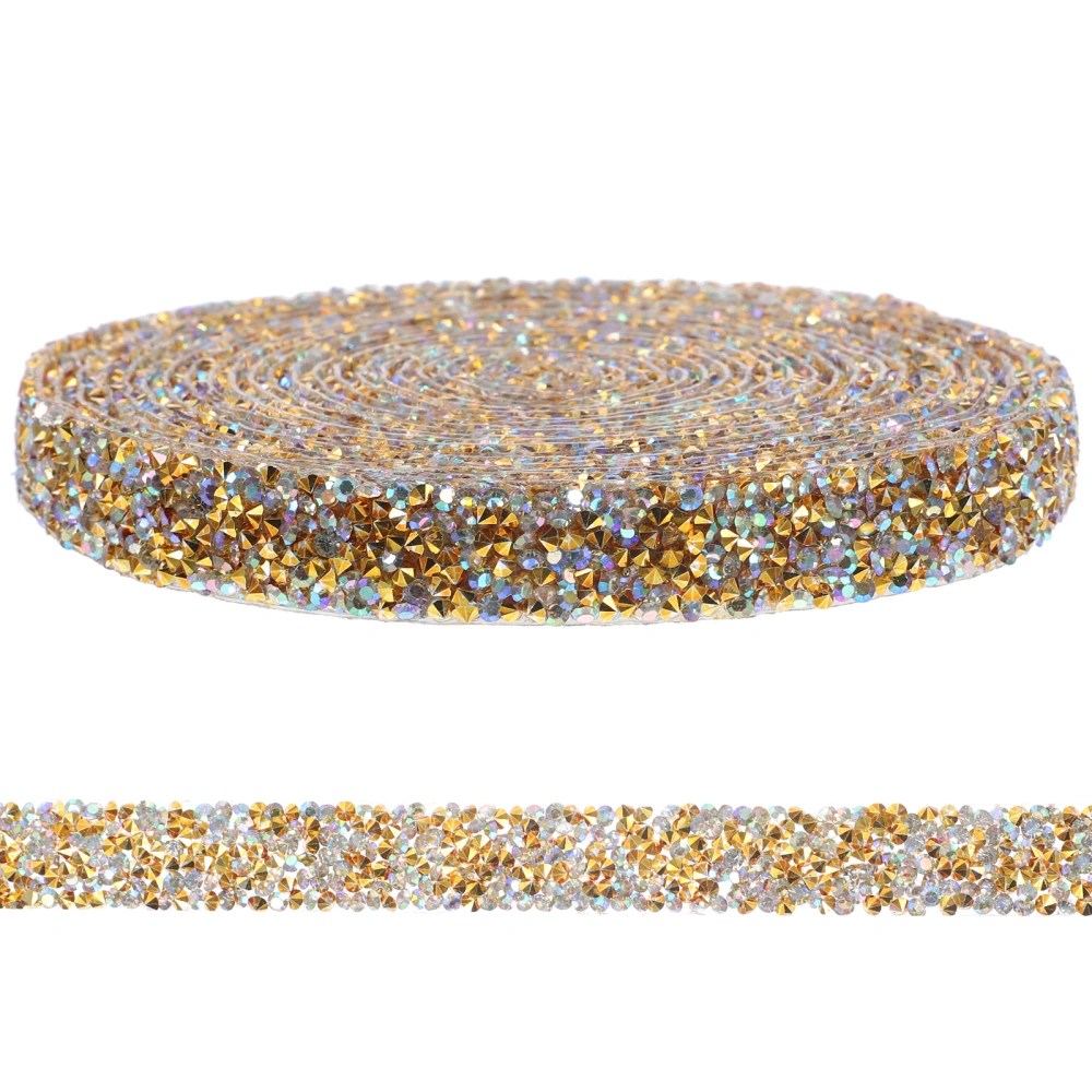 1 Roll of Resin Diamond Ribbon Self-Adhesive Resin Rhinestone DIY Ribbon Tape