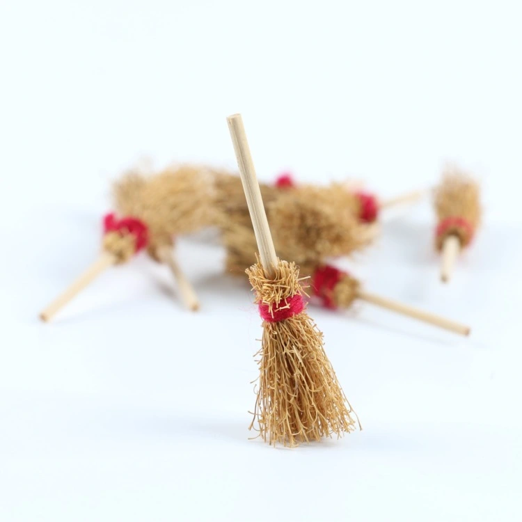 50pcs Doll House Brooms Mini Landscape Broom Mini Halloween Broom Ornaments