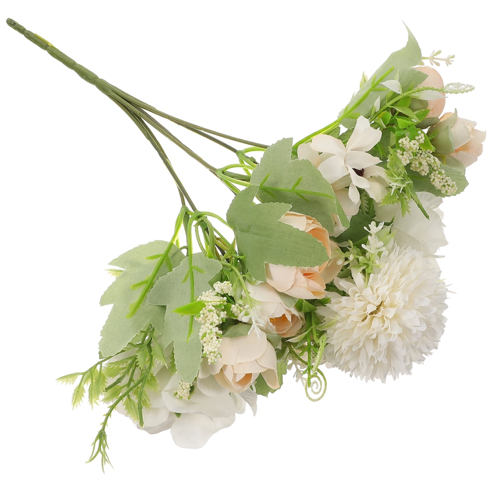 Artificial Flower Bouquet Flower Arrangement Supplies Wedding Bouquet Decor Faux Floral Bouquet