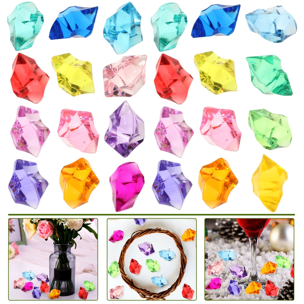 1 Pack of Fake Irregular Crystal Rocks Plastic Crystal Rocks Table Ice Cubes Decoration