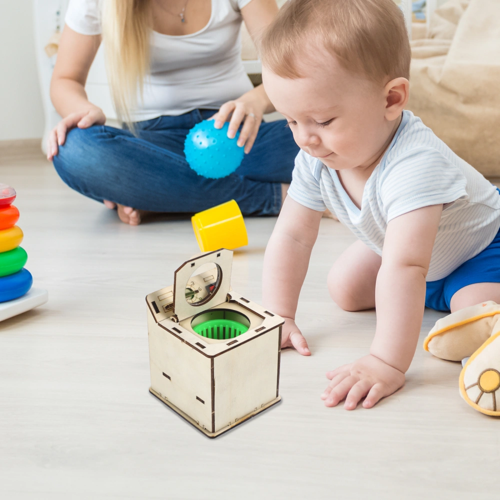 1 set of DIY Washing Machine Playset Wooden Science Experiment Kid Toys for Preschool