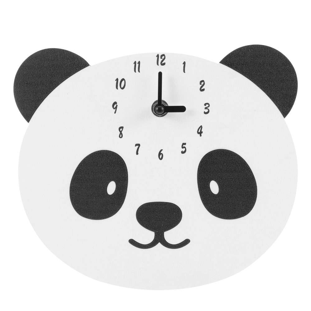 Panda Shaped Wall Clock Mute Clock Living Room Wooden Wall Clock Wall Decor