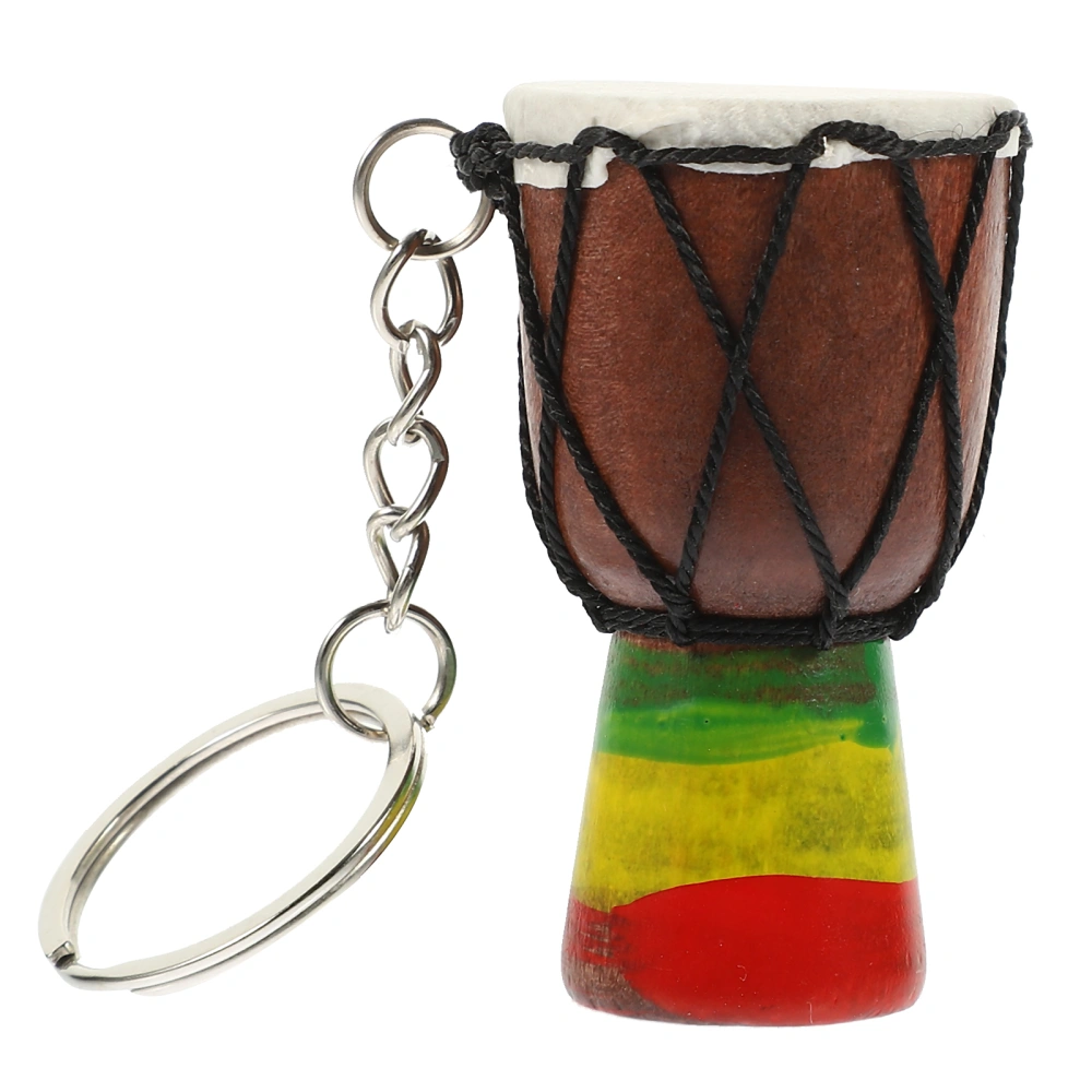 African Drum Key Ring Pendant African Drum Key Ring Pendant Instrument Hanging Ornament