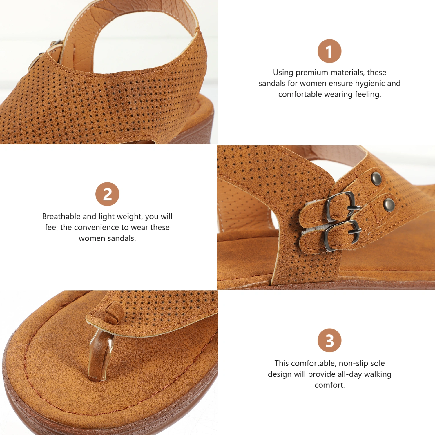 1 Pair of Fashion Beach Shoes Sandals Clip Toe Flat Summer Shoes Sandals for Women Girls(39)