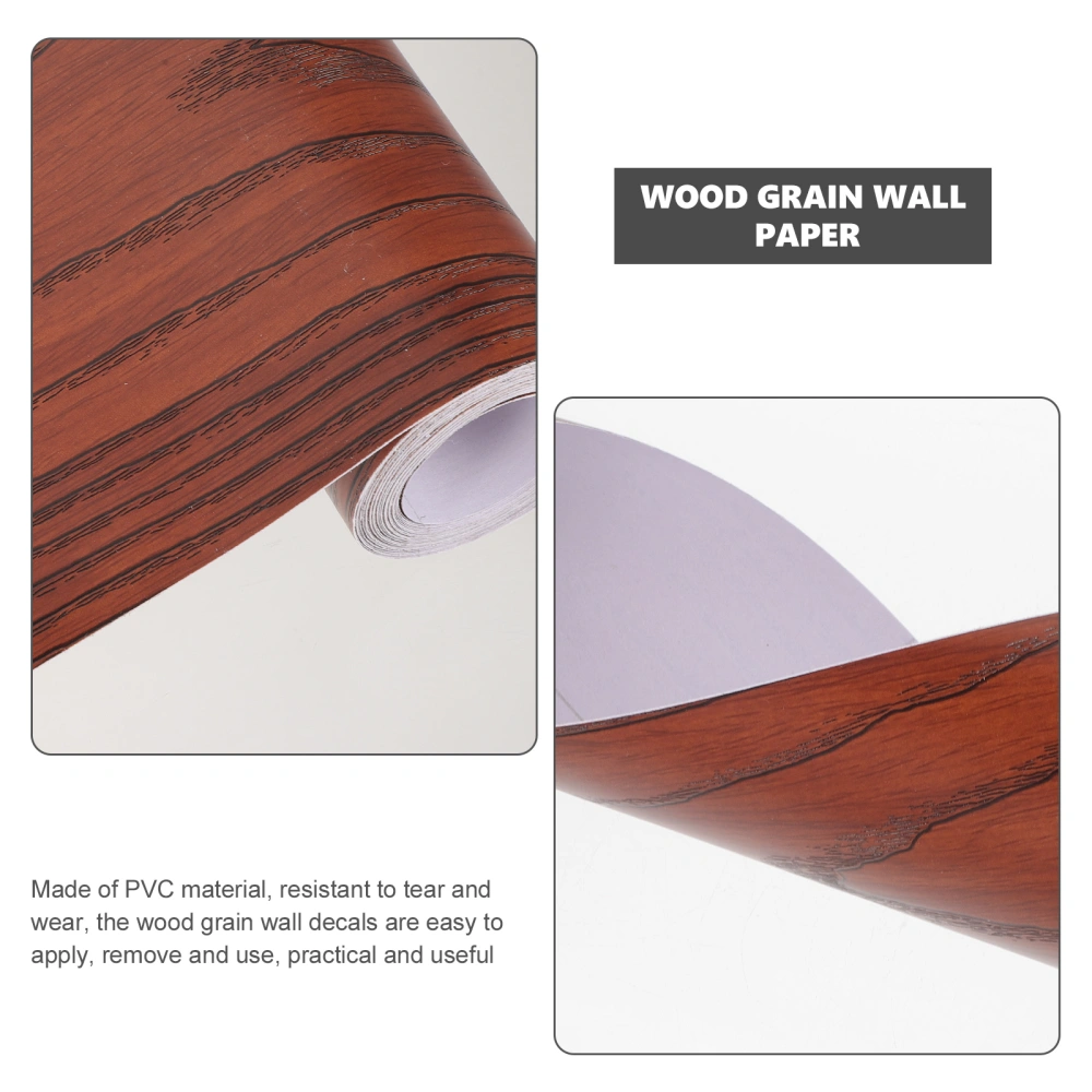 Imitation Wooden Grain Wallpaper Self-Adhesive Decorative Imitation Wood Wallpaper