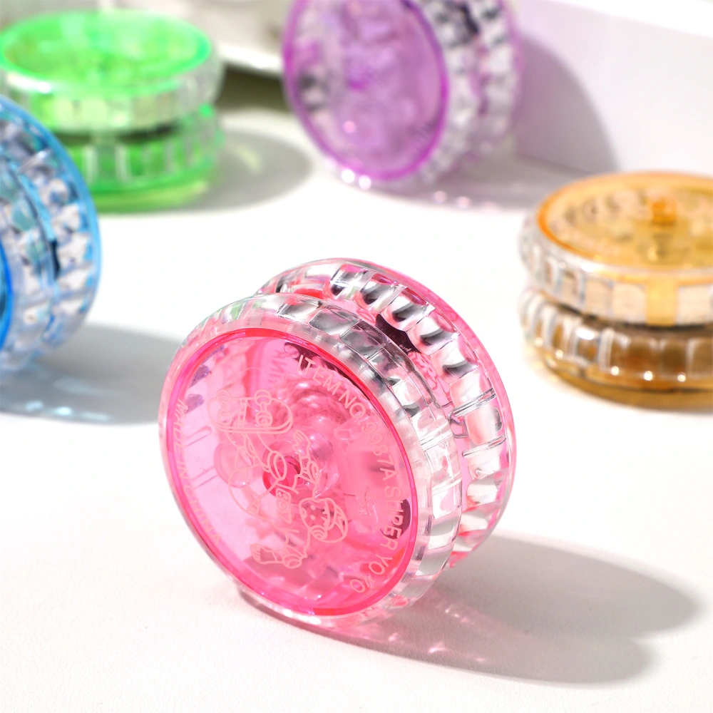 10Pcs LED Yo-yo Toy Light up Yo-yo Responsive Ball Toy Funny Entertaining Toys (Random Color)