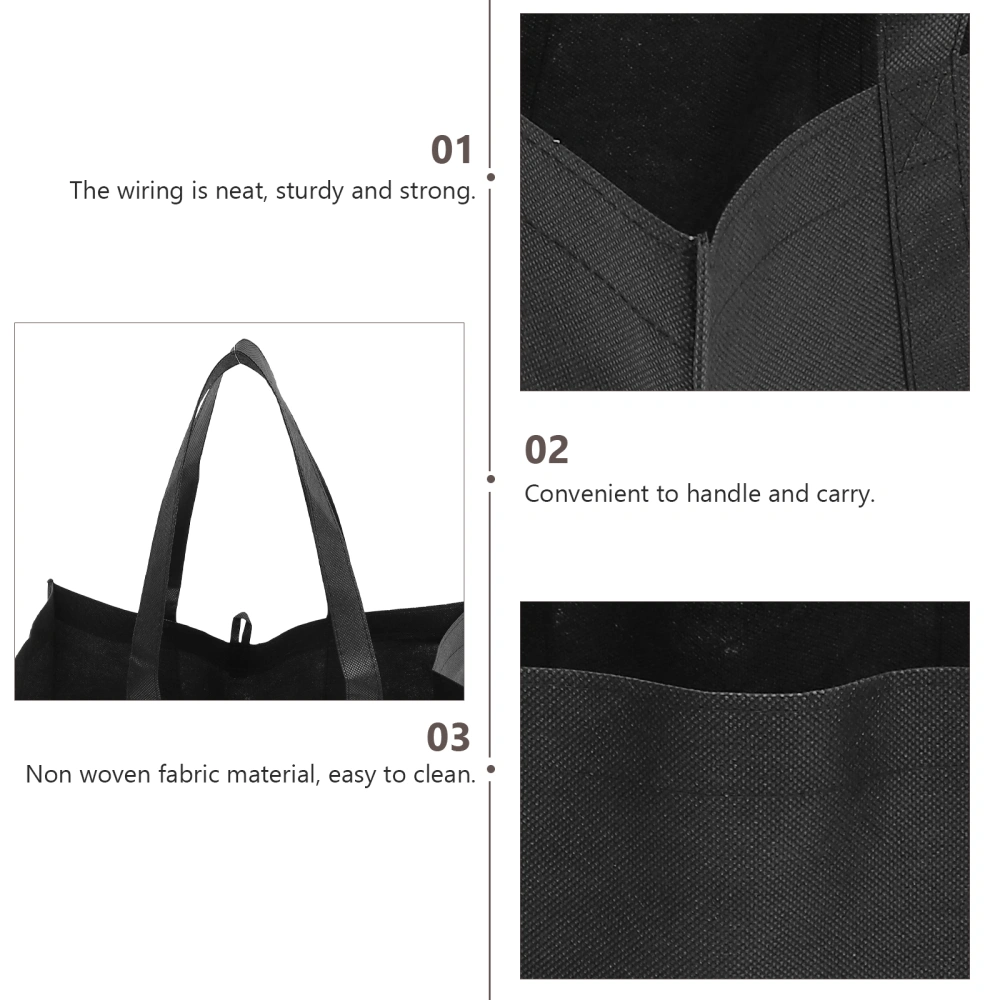 3pcs Grocery Tote Bag Large Bags Reusable Shopping Bags Stand Up Bottom Portable Bags