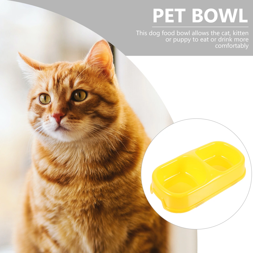 Double Design Cat Feeding Bowl Pet Food Container Practical Dog Bowl Anti-skid Dog Food Bowl Supply