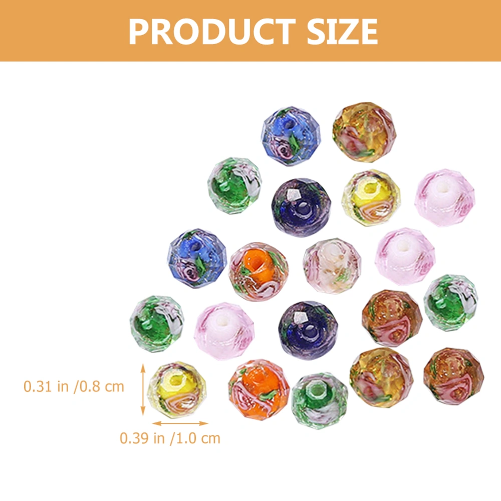 20Pcs Crafts DIY Glass Beads Jewelry Beads DIY Necklace Beads Bracelet Earring Beads