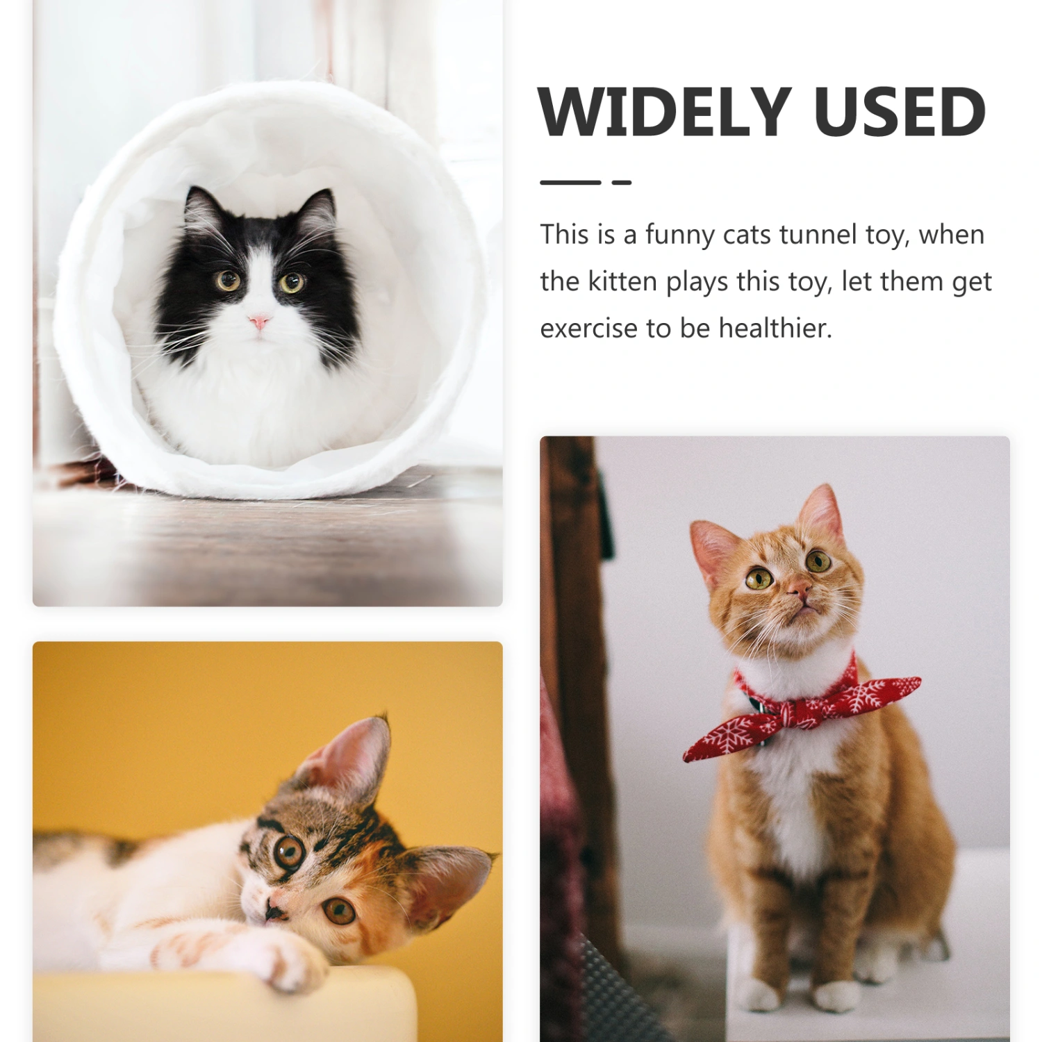 Self-Happy Kitten Toys Cat Tunnel Toys Home Cat Tunnel Playing Toy Cat Plaything