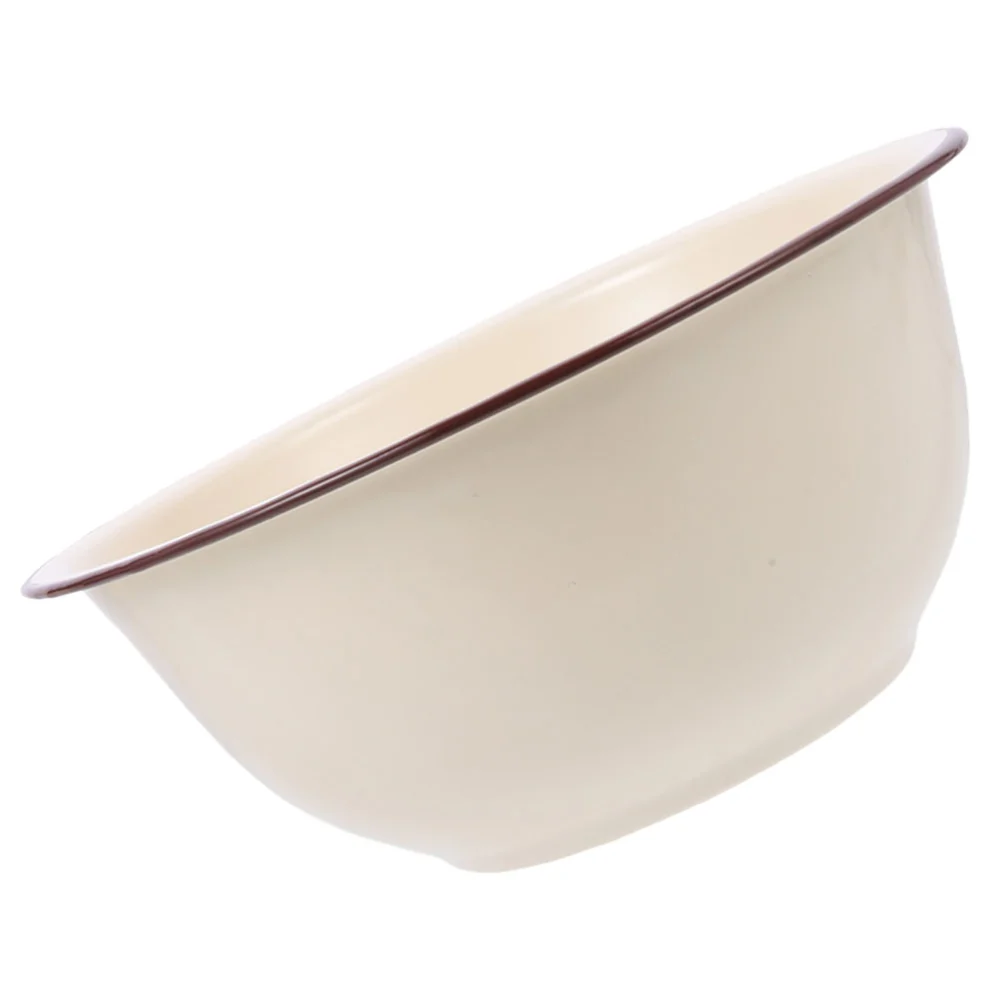 Enamel Bowl Retro Enamel Noodle Bowl Deepen Basin Enamel Bowl Deepen Enamel Food Bowl