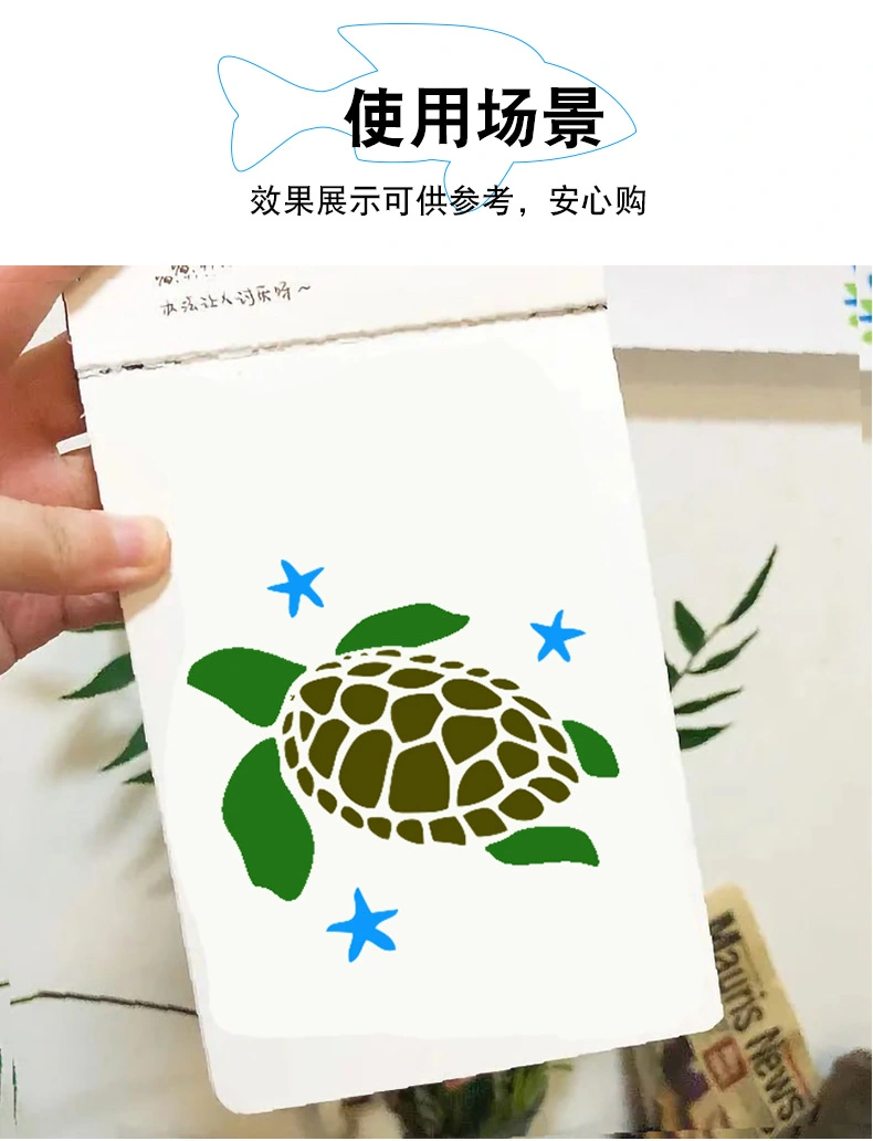 20 Sheets Beach Stencils Sea Creatures Stencil Stencils for Painting On Wood Sea Creatures Stencil