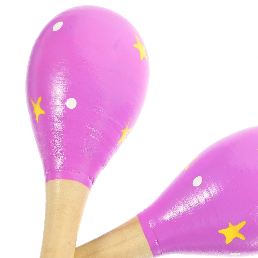 1 Pair Wooden Shaker Maracas Baby Maracas Musical Instrument Maracas Educational Maracas