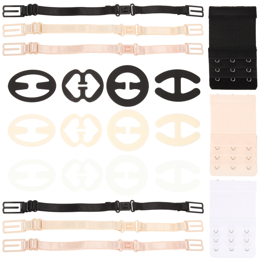 1 Set Bra Straps and Clips Bra Extenders Set Replacement Bra Strap Extender for Women