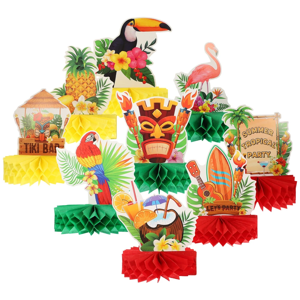 9pcs Hawaiian Honeycomb Centerpieces Decoration Tropical Party Supplies Hawaiian Party Decorations