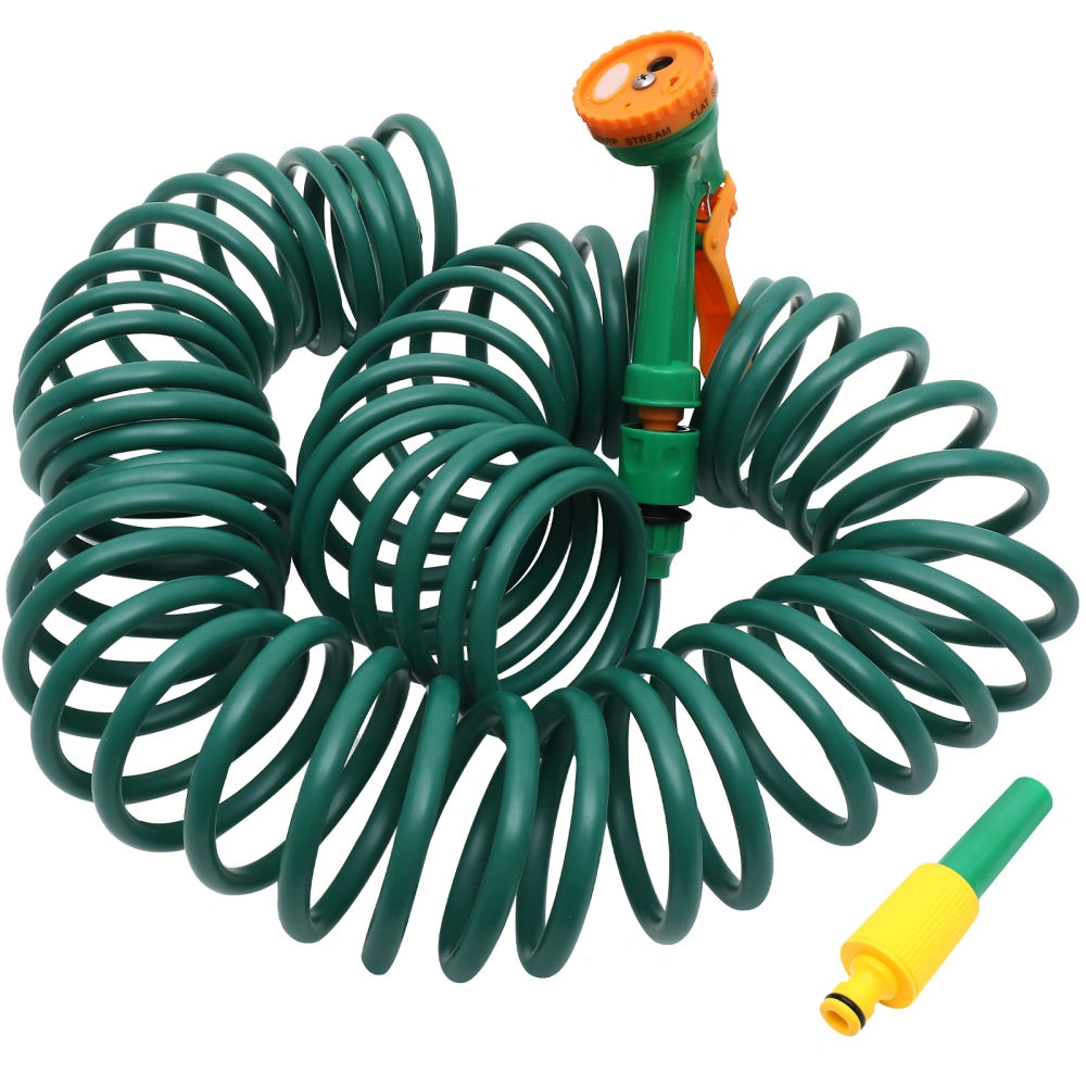 Coil Garden Hose Curly Water Hose Watering Hose Coil Retractable Hose for Irrigation Car Washing(10m)