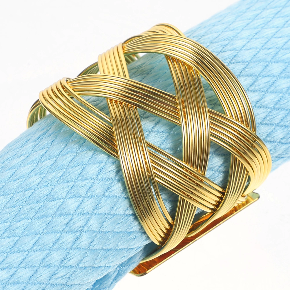 6Pcs Metal Mesh Napkin Rings Napkin Rings Napkin Ring Buckles Metal Serviette Buckle Holder for Dinner Party