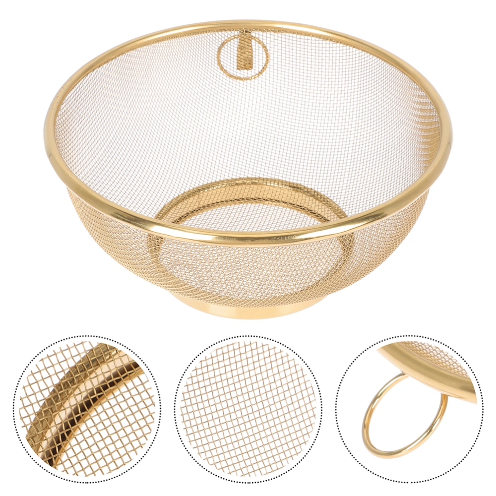 Fine Mesh Stainless Steel Colander Mesh Strainer Colander Sieve Sifter Rice Washing Bowl