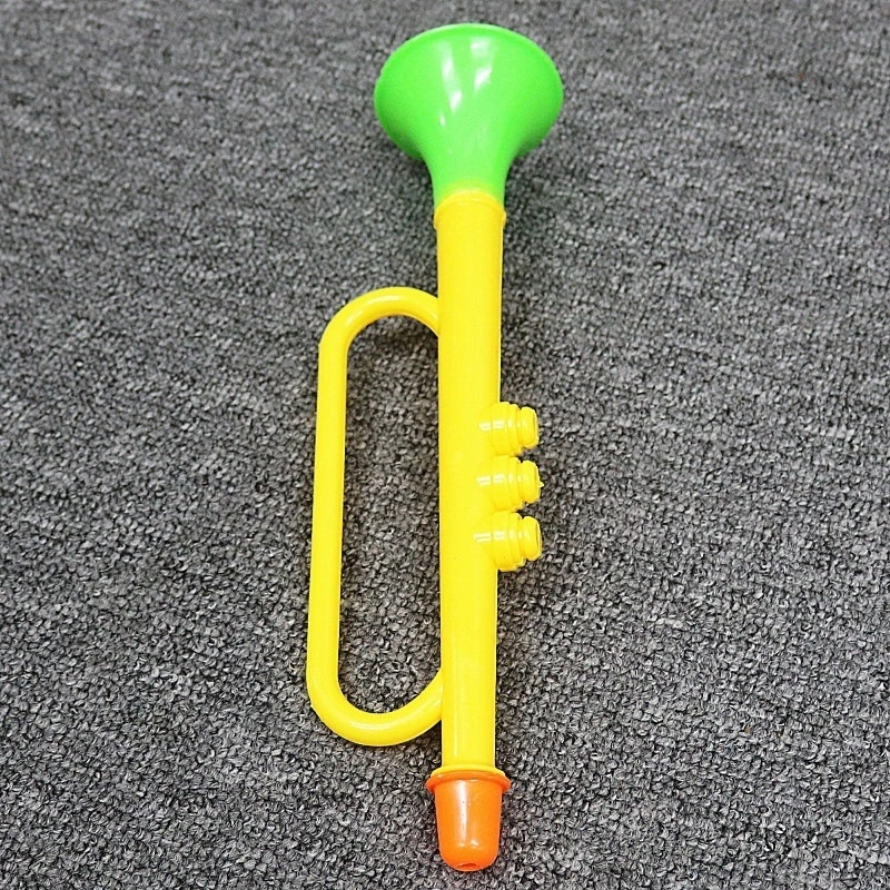 10pcs Kids Trumpet Toys Stage Performance Horn Props Learning Instrument Toys