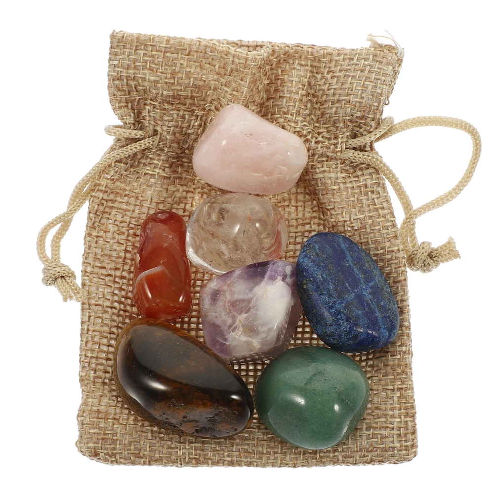 1 Set Natural Stones Multi-function Meditation Stones Household Crystal Stones with Bag