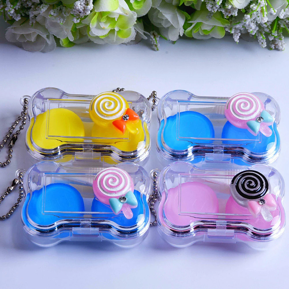 2 Sets Contact Lens Case Portable Contact Case Contact Lens Storage Kit travel Storage Holder