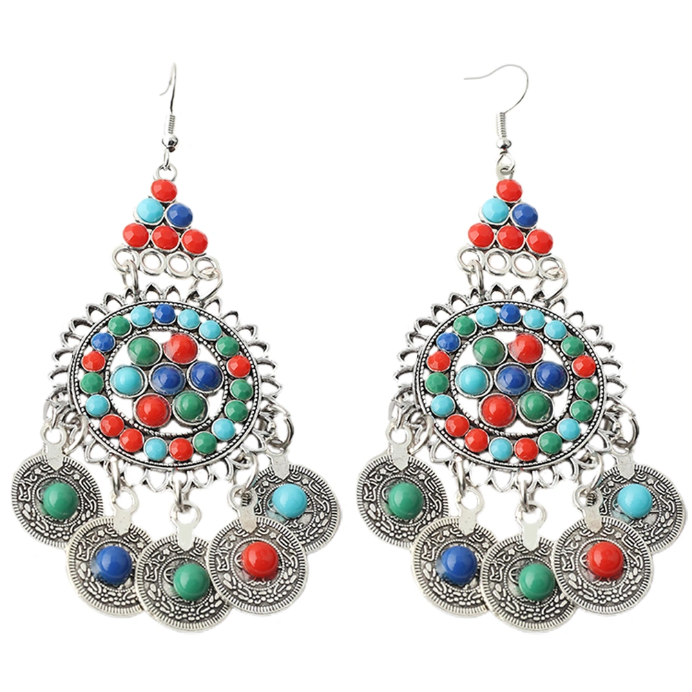 1 Pair Bohemian Multicolor Earrings Bohemian Metal Earrings Women Vintage Earrings