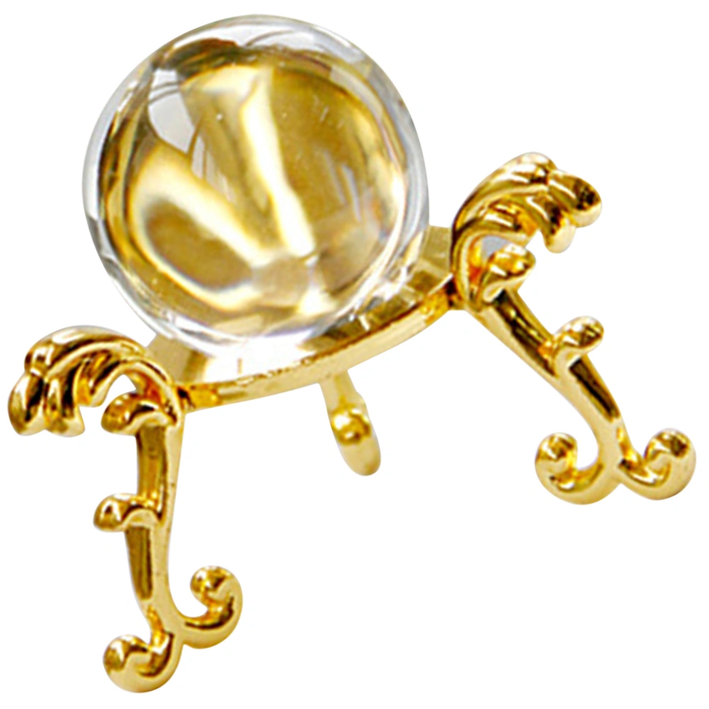 1 Set of Glass Crystal Ball with Stand Desktop Crystal Ball Craft Clear Ball Decoration Home Ornament