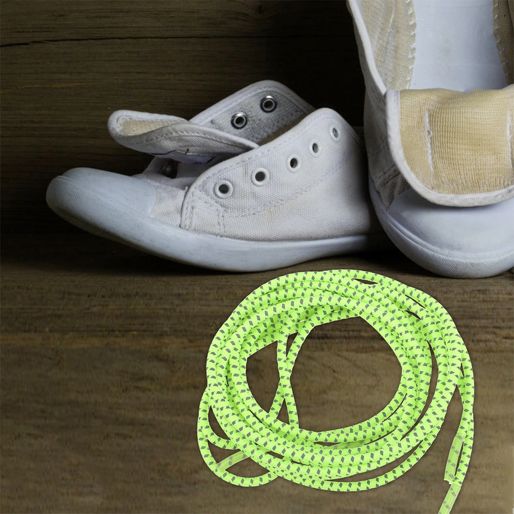 2 Pairs Reflective Shoelaces Round Shoe Laces Night Running Shoelaces Safe Shoelaces for Sneakers