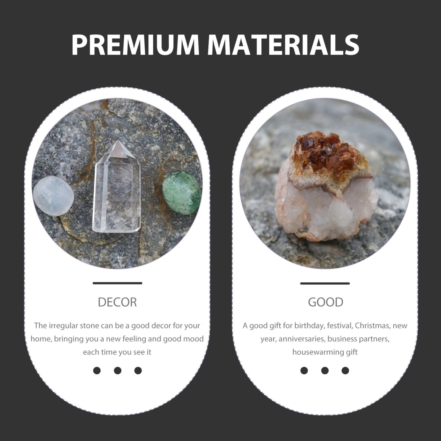 1 Set Natural Mineral Stones Teaching Mineral Stones Specimen Natural Crystal Stone