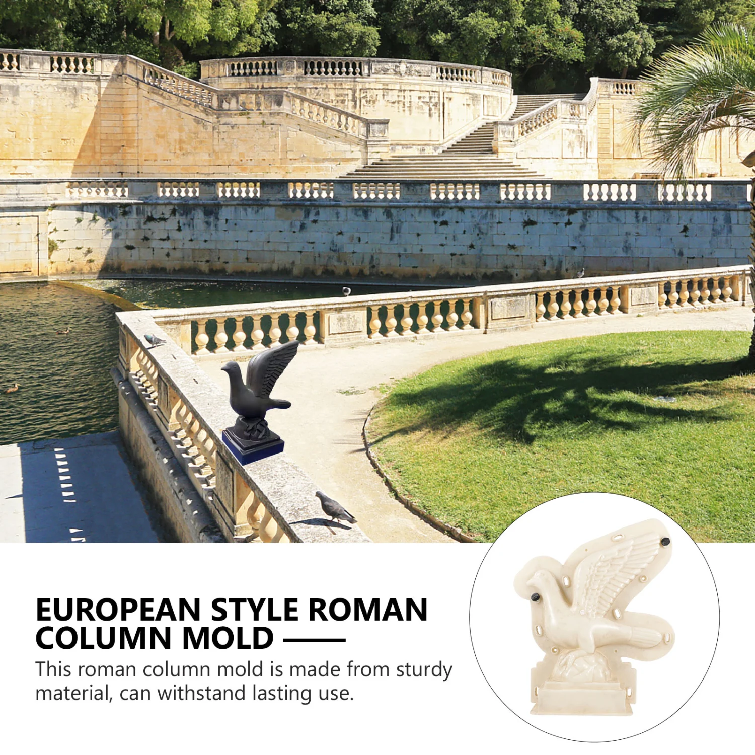 Roman Column Mold Balcony Garden Fence Concrete Mold Plastic Balustrade Concrete Mold