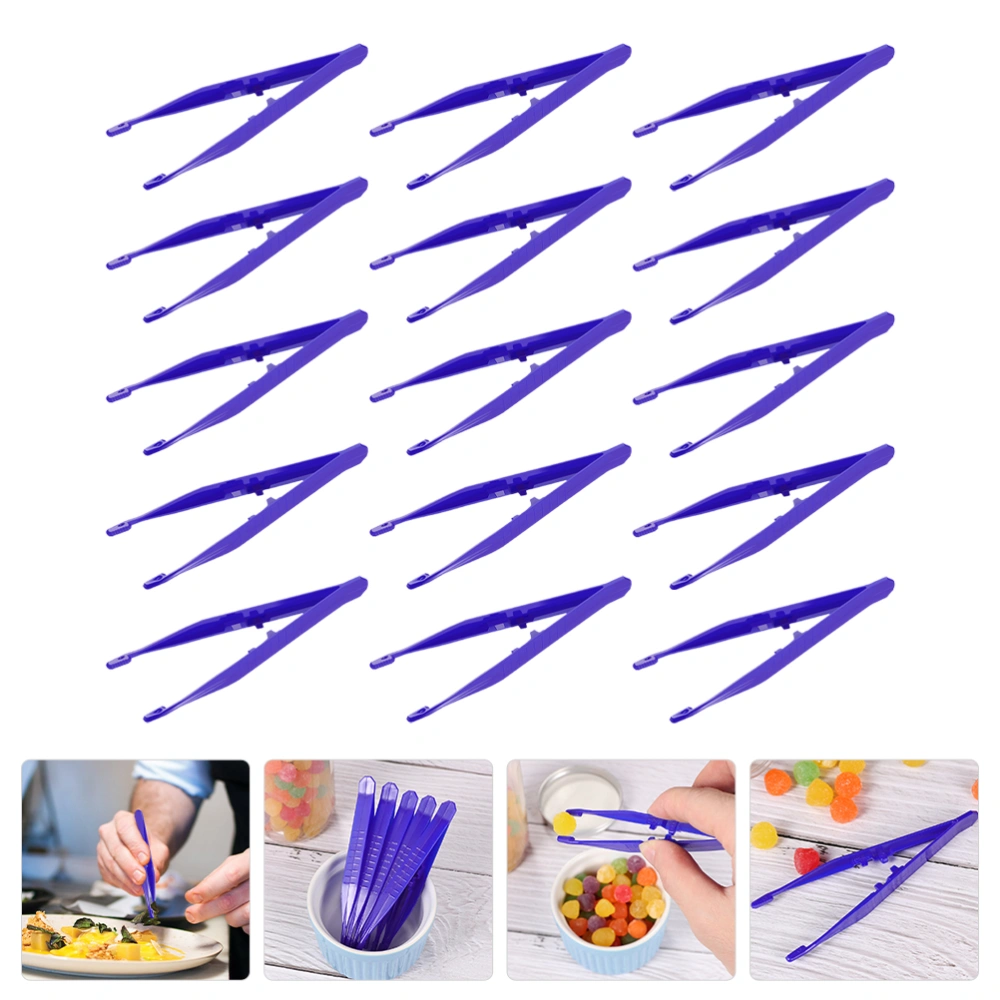 15 pcs Plastic Craft Tweezers Disposable Tweezers Beads Tweezers Forceps Tools Tweezers